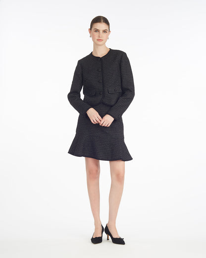 Draper James Black Mini Flounce Skirt | Women's Mini Skirts by Draper James