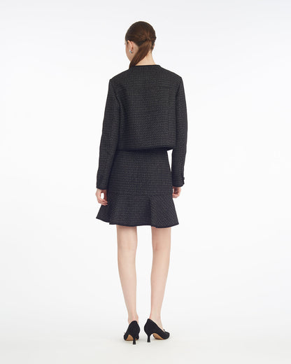 Draper James Black Mini Flounce Skirt | Women's Mini Skirts by Draper James
