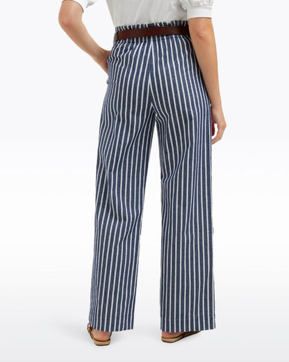 Draper James Railroad Stripe Wide Leg Pants | Women's Trousers by Draper James