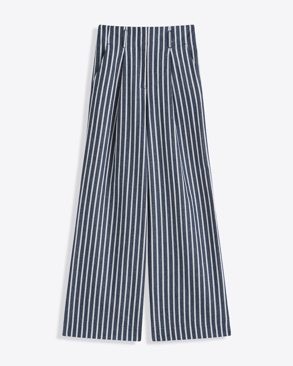 Draper James Railroad Stripe Wide Leg Pants | Women's Trousers by Draper James