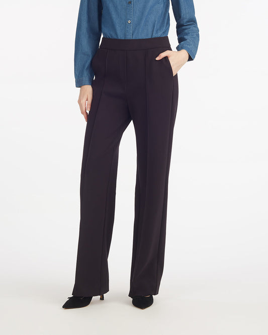 Draper James Black Flare Pants in Ponte – Classic Black