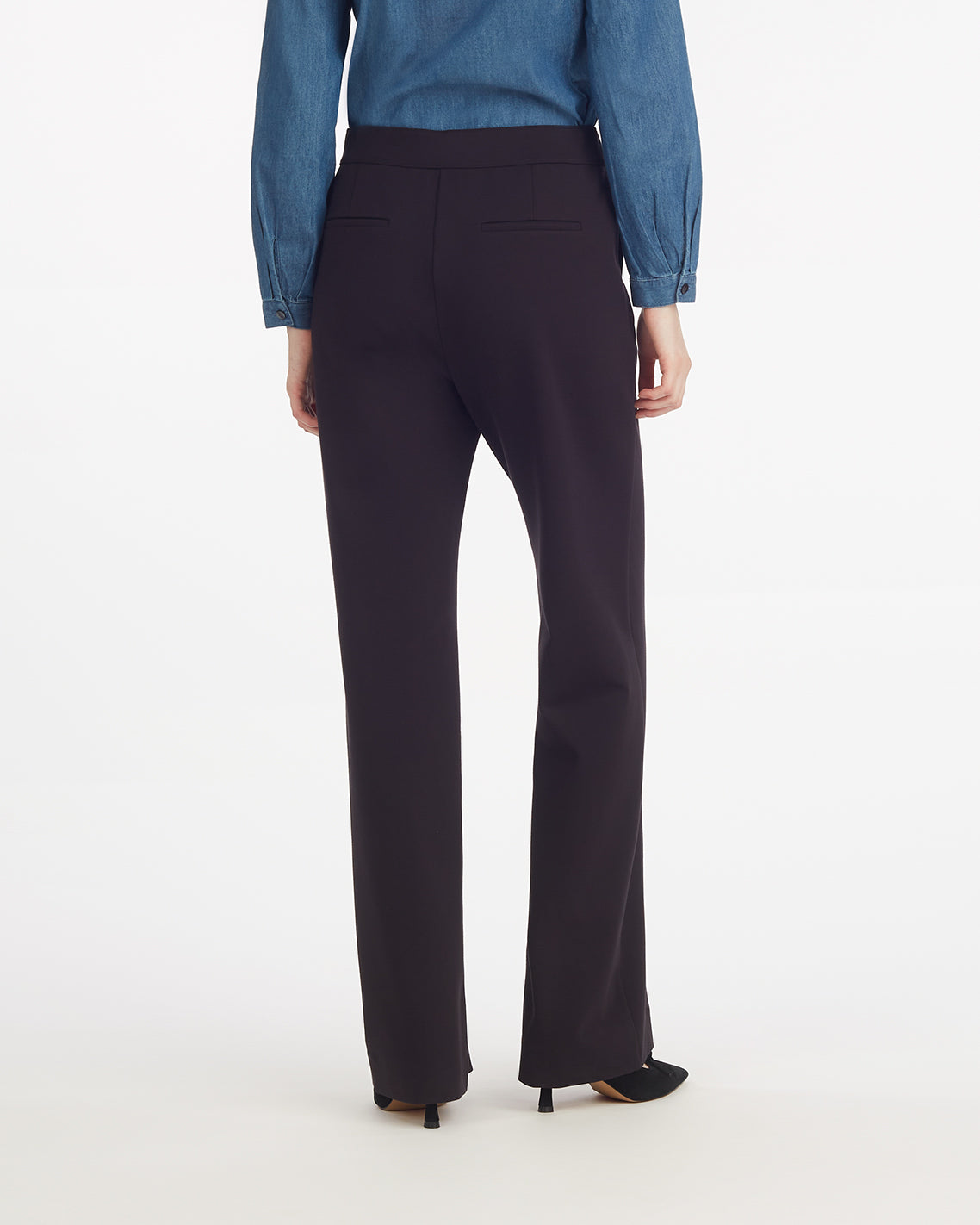 Draper James Black Flare Pants in Ponte – Classic Black
