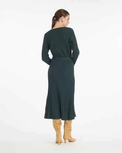 Draper James Sycamore Luxe Pleated Maxi Skirt – Alternate Color