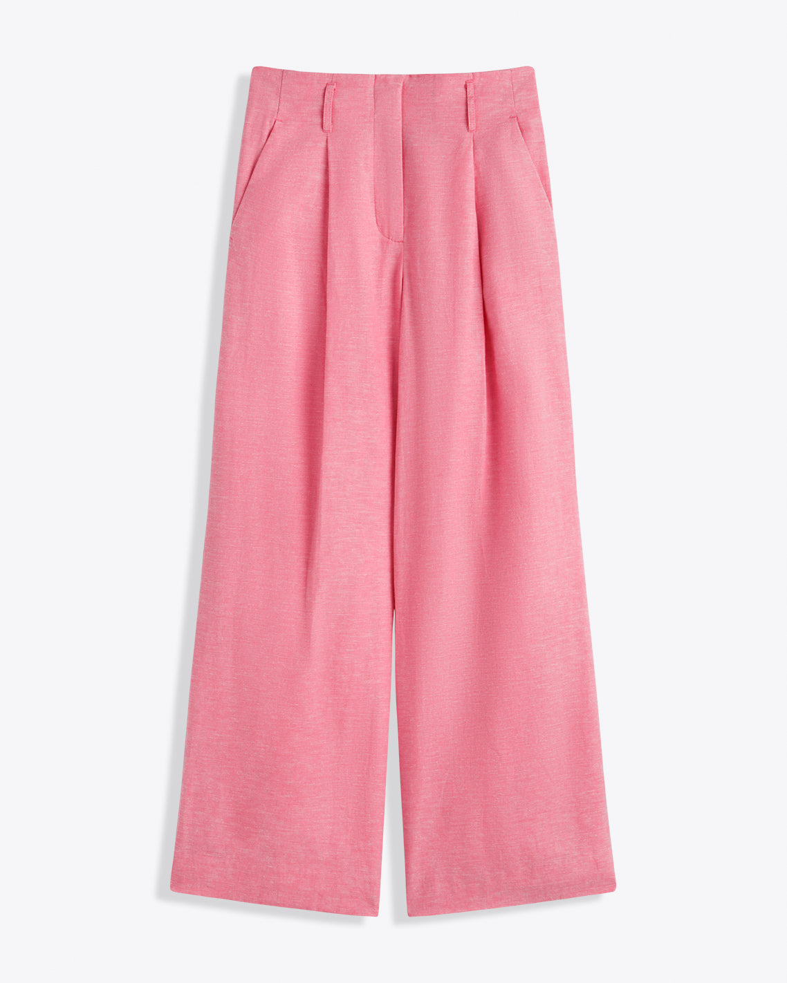 Draper James Pink Linen Wide Leg Pants