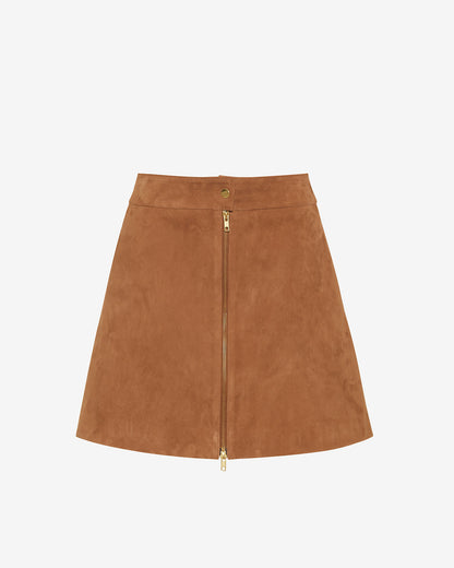 Draper James Brown Suede Mini Skirt | Women's Skirts by Draper James