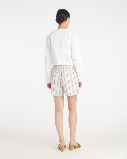 Draper James Magnolia White Tie Waist Short | Women's Shorts by Draper James