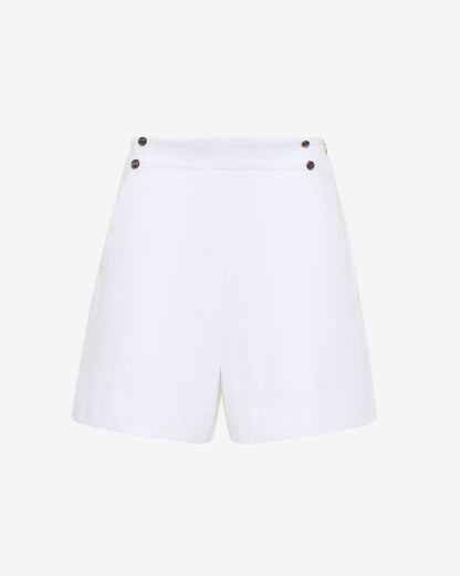 Draper James Magnolia White Tailored Shorts in Pique