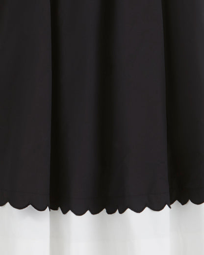 Draper James Black Midi Skirt in Black and White