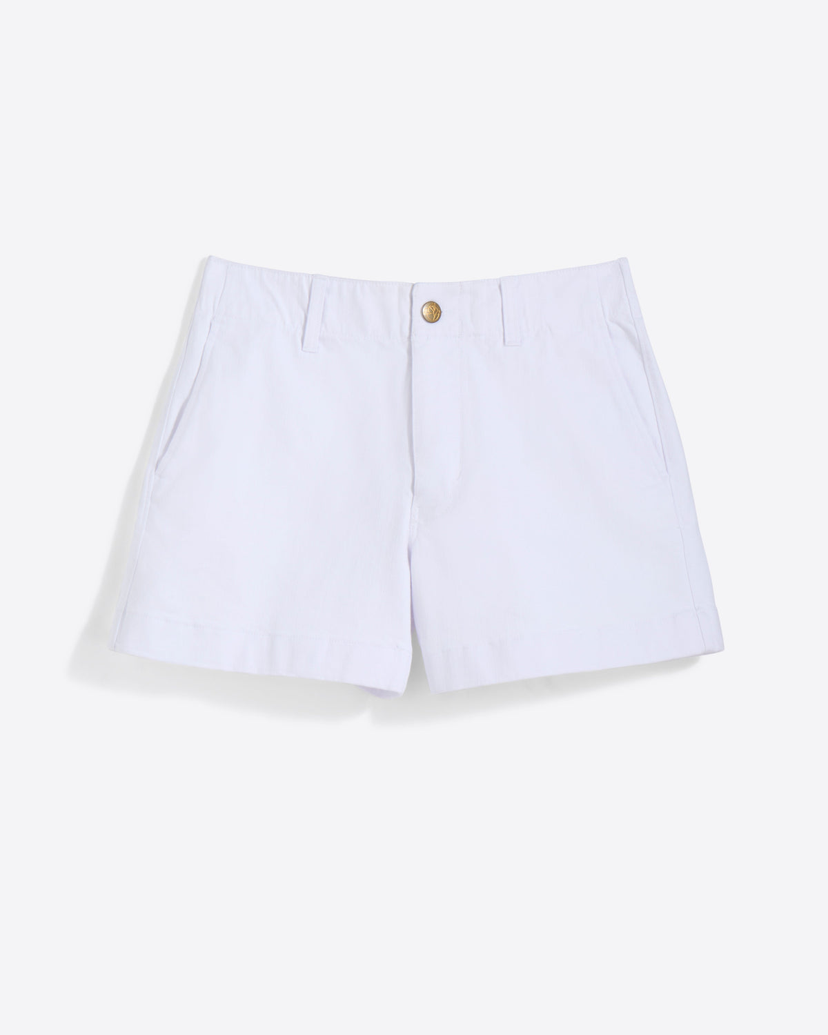 Draper James Magnolia White Tailored Shorts in Stretch Denim | Shorts