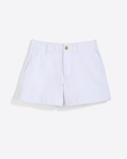 Draper James Magnolia White Tailored Shorts in Stretch Denim | Shorts
