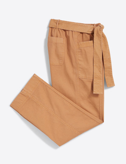 Draper James Camel Utility Pant in Cotton Twill