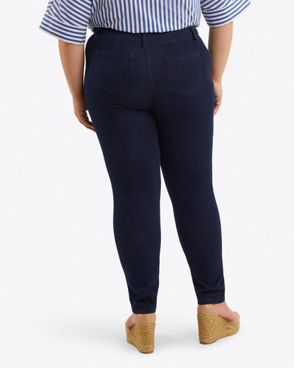 Draper James Dark Wash Mid-Rise Slim Jeans in Dark Wash