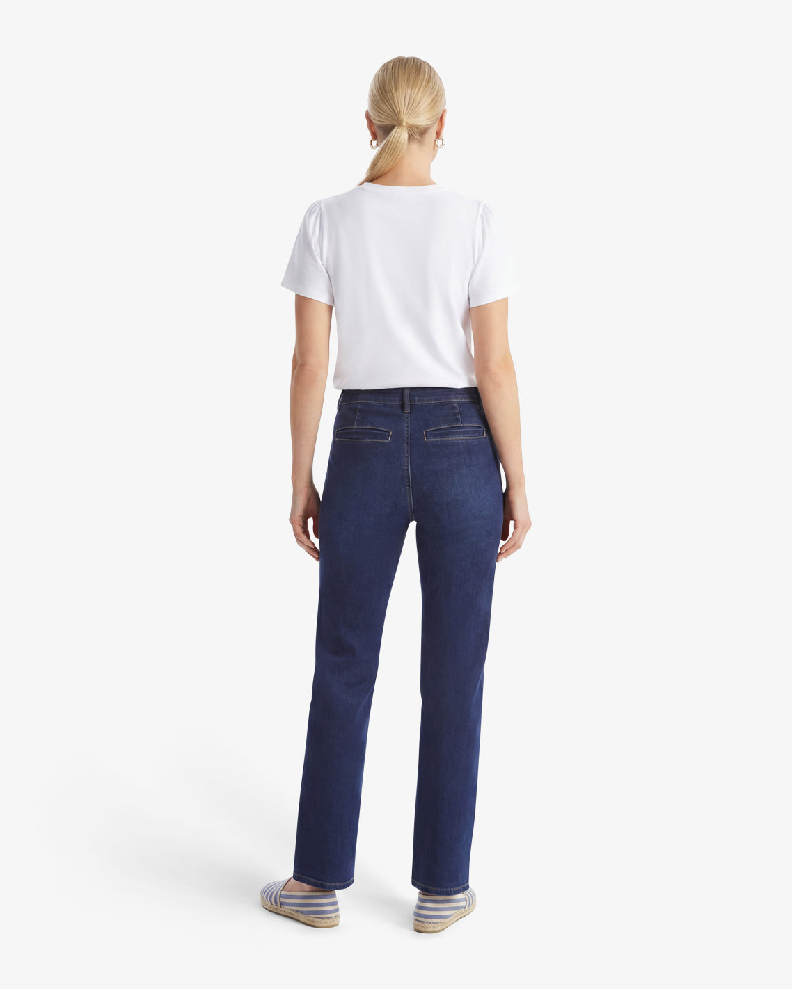 Draper James Medium Wash Wide Leg Denim Pant