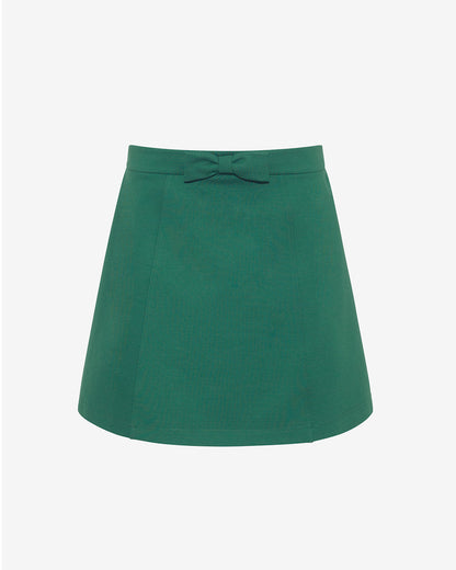 Draper James Evergreen Ponte Mini Skirt in Evergreen Ponte