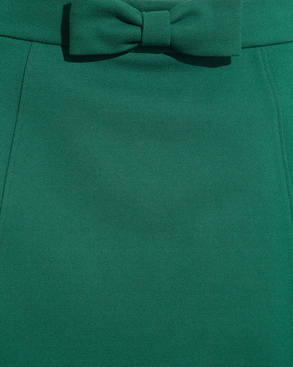 Draper James Evergreen Ponte Mini Skirt in Evergreen Ponte