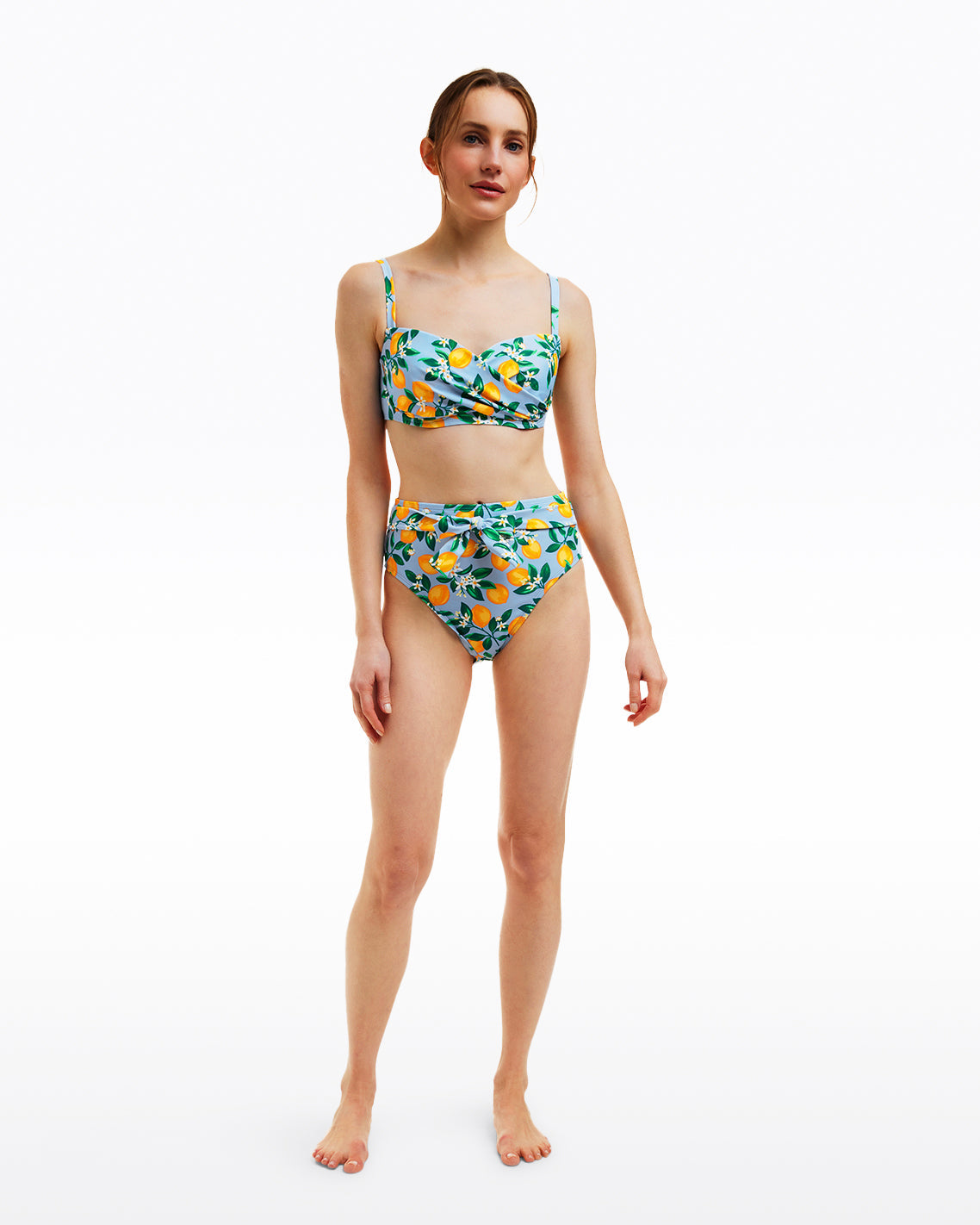 Draper James Lemon Blossom Lemon Blossom High Waist Bottom with Belt