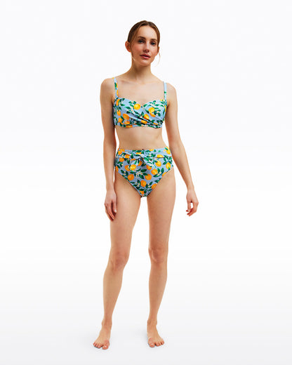 Draper James Lemon Blossom Lemon Blossom High Waist Bottom with Belt