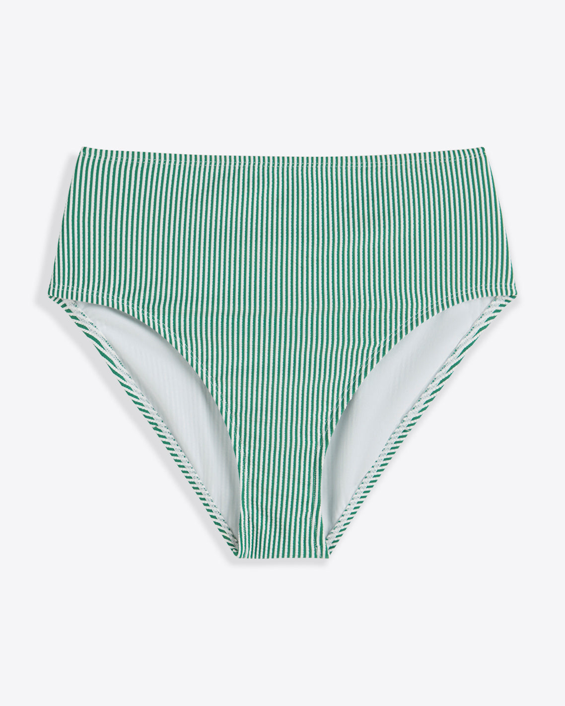 Draper James Green Seersucker High Waist Swim Bottom – Classic