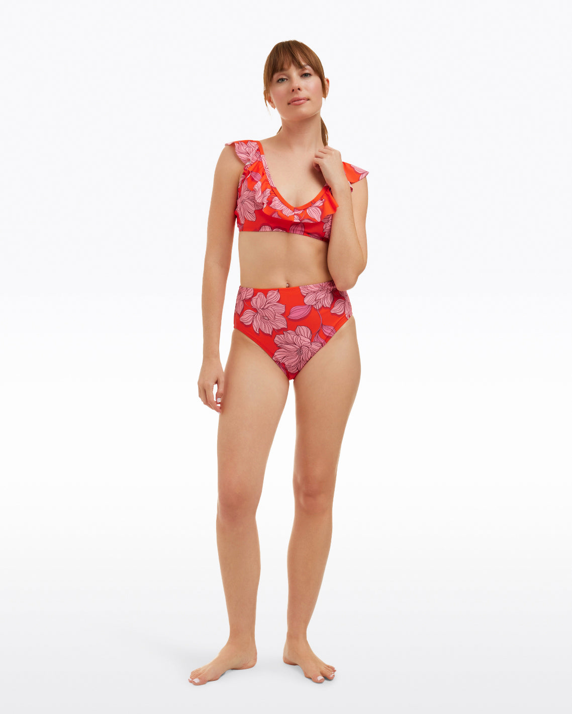 Draper James Red Magnolia Red Magnolia Ruffle Bralette