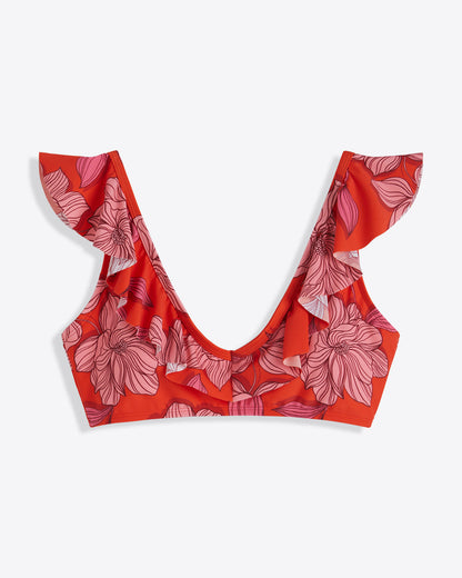 Draper James Red Magnolia Red Magnolia Ruffle Bralette