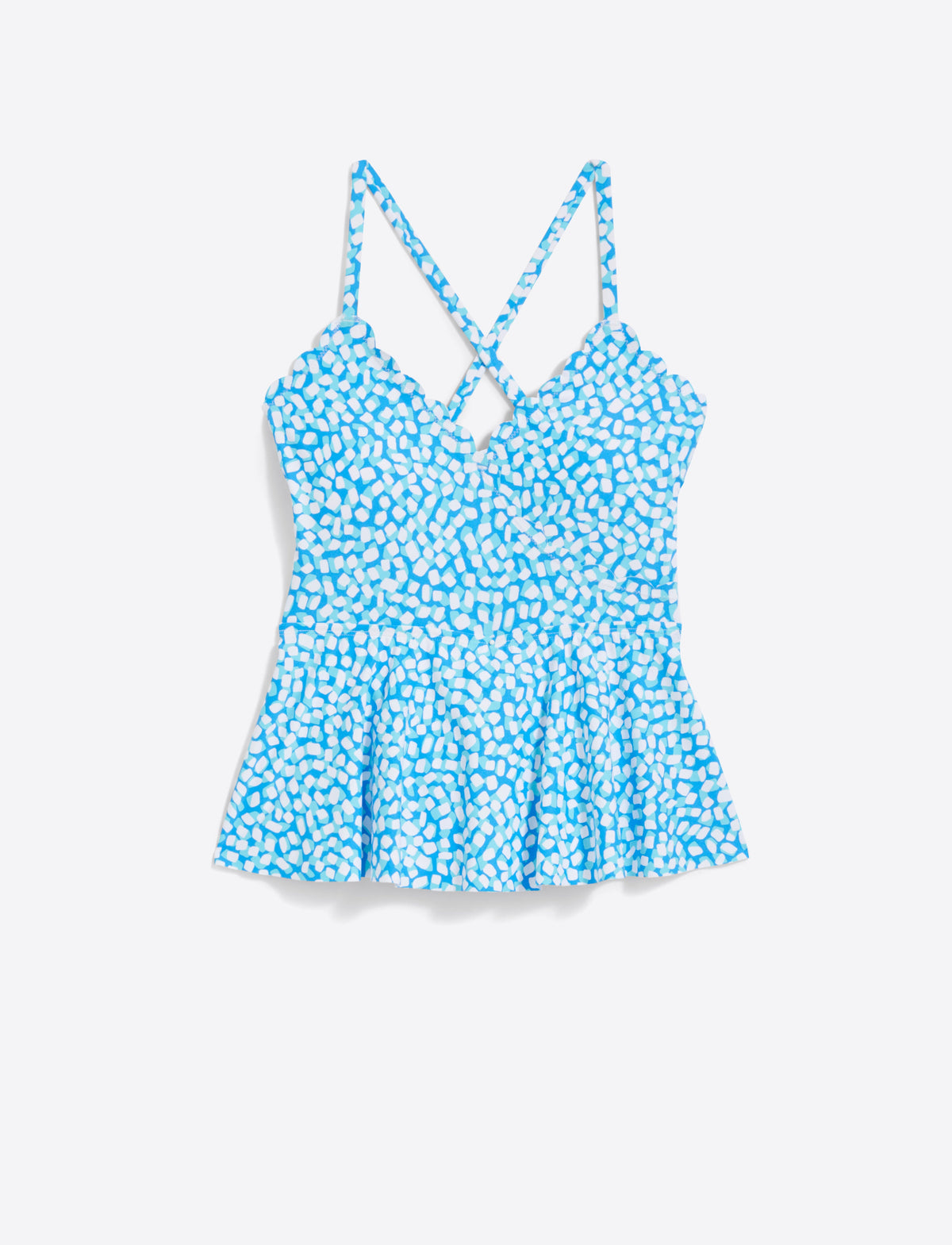 Draper James Blue Multi Tankini Top | Women's Swim Tops by Draper James