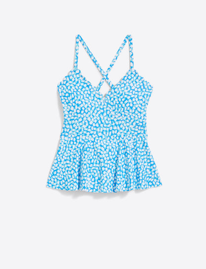 Draper James Blue Multi Tankini Top | Women's Swim Tops by Draper James