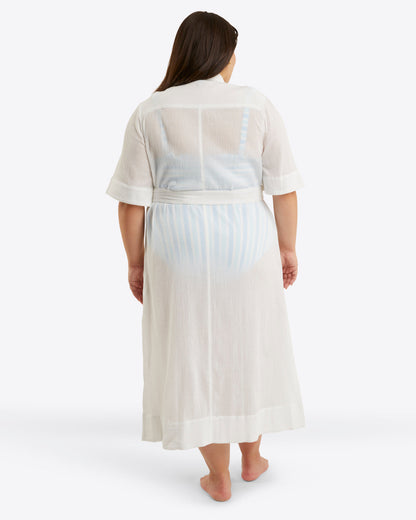 Draper James White Crinkle Cotton Crinkle Cotton Coverup