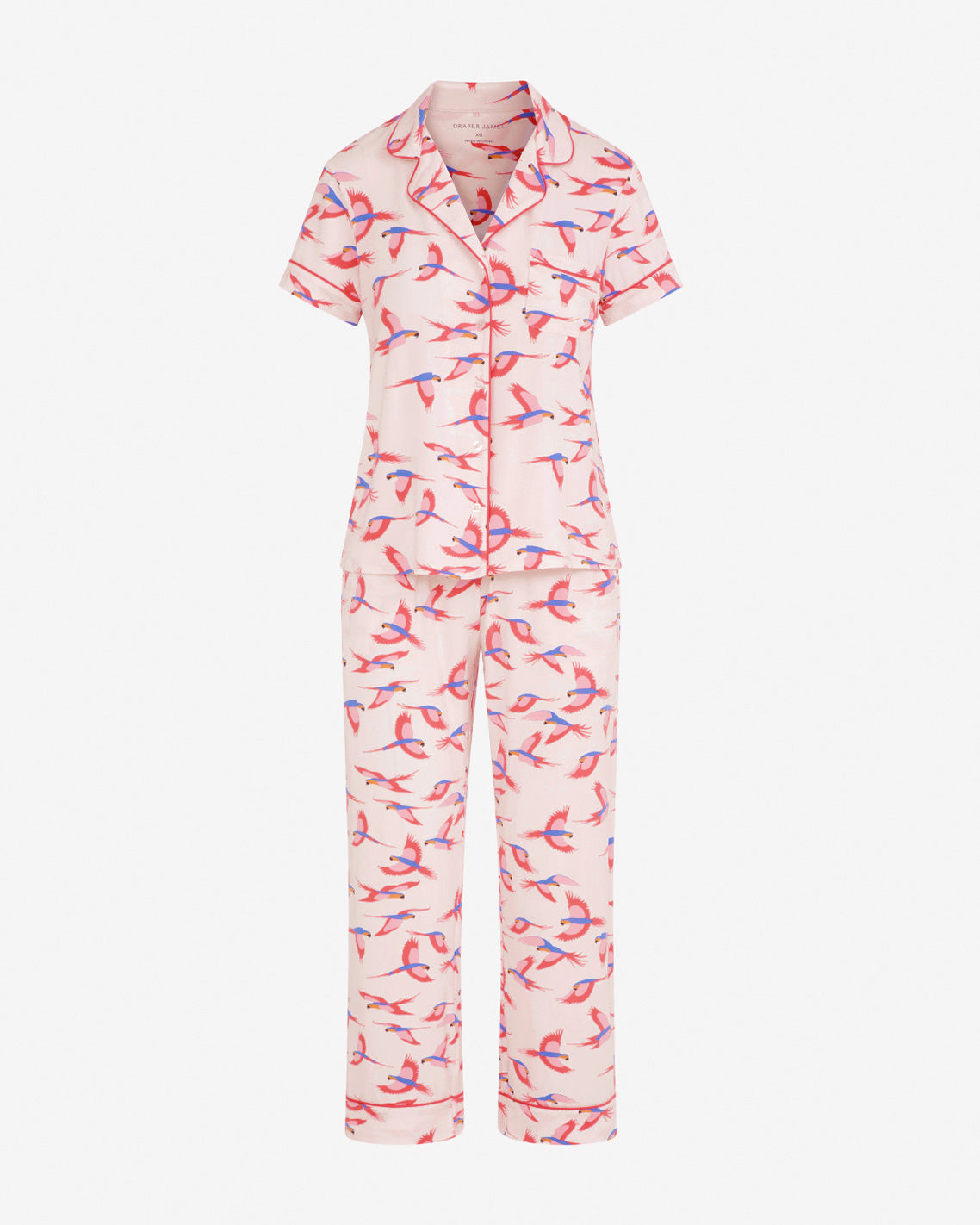Draper James Pink Multi Short Sleeve Linda in Pink Parrot
