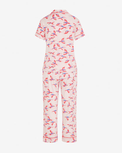 Draper James Pink Multi Short Sleeve Linda in Pink Parrot
