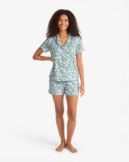 Draper James Green Multi Sara Pajama in Shell Fan