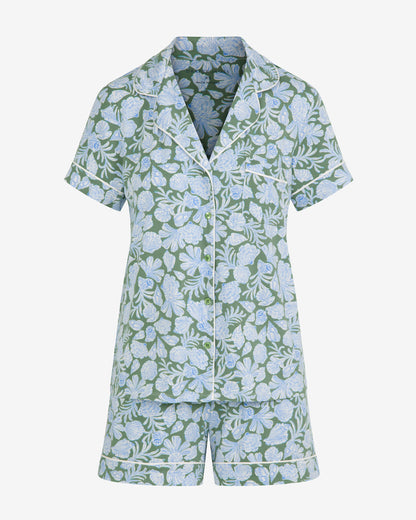 Draper James Green Multi Sara Pajama in Shell Fan