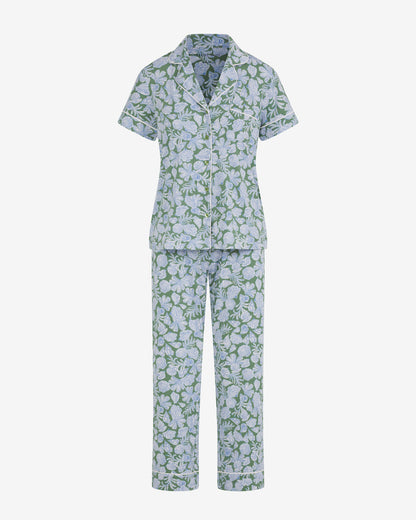 Draper James Green Multi Short Sleeve Linda in Shell Fan