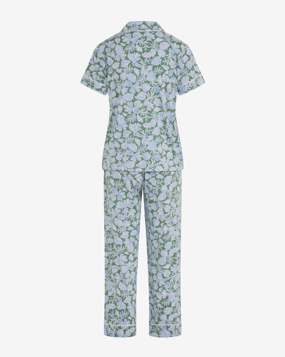 Draper James Green Multi Short Sleeve Linda in Shell Fan