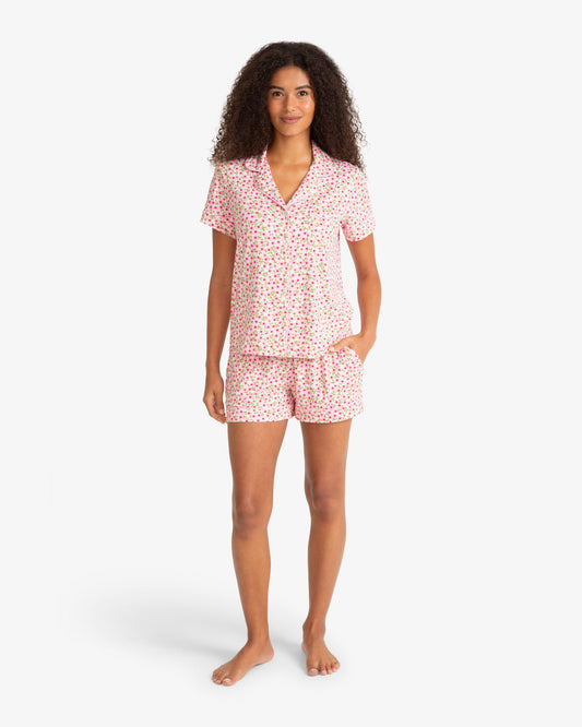 Draper James Pink Multi Sara Pajama in Wild Rose