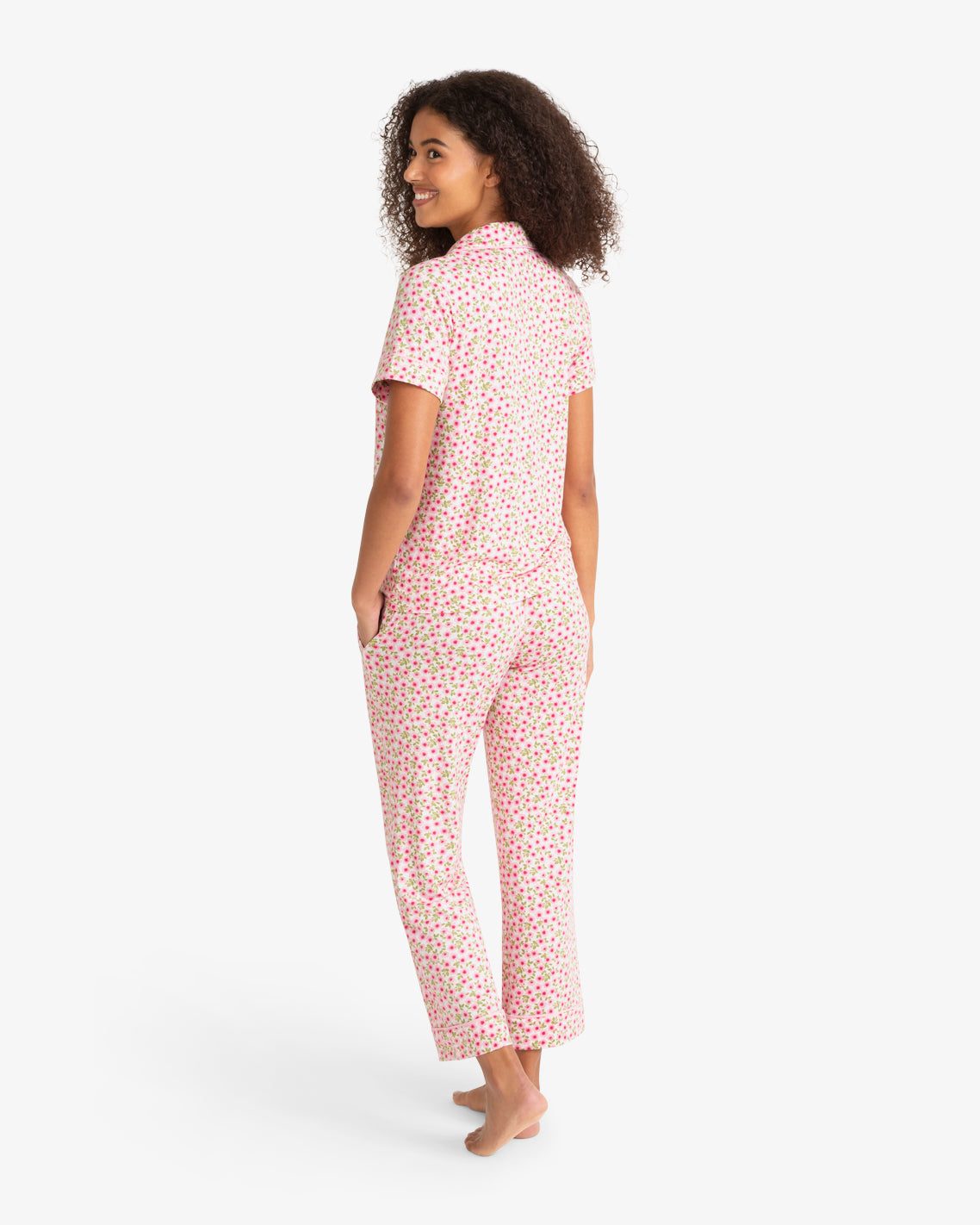 Draper James Pink Multi Short Sleeve Linda in Wild Rose
