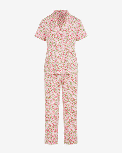 Draper James Pink Multi Short Sleeve Linda in Wild Rose