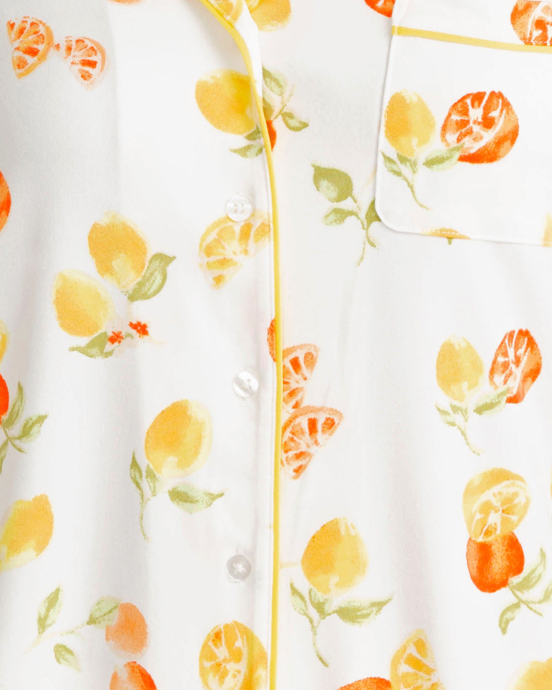 Draper James Magnolia White Multi Sara Pajama Set in Citrus