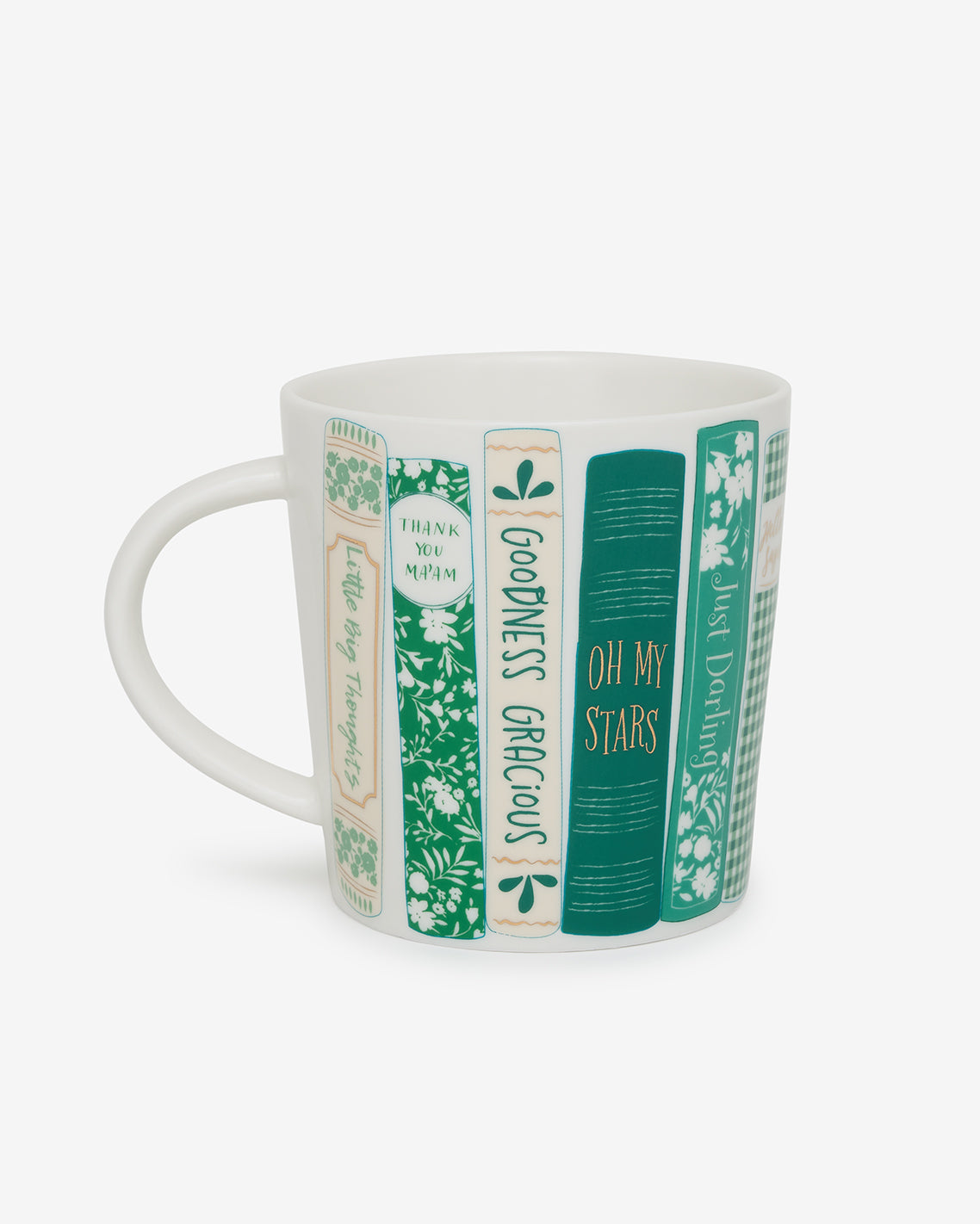 Draper James Green Book Stack Mug | Book Lover Coffee Mug by Draper James