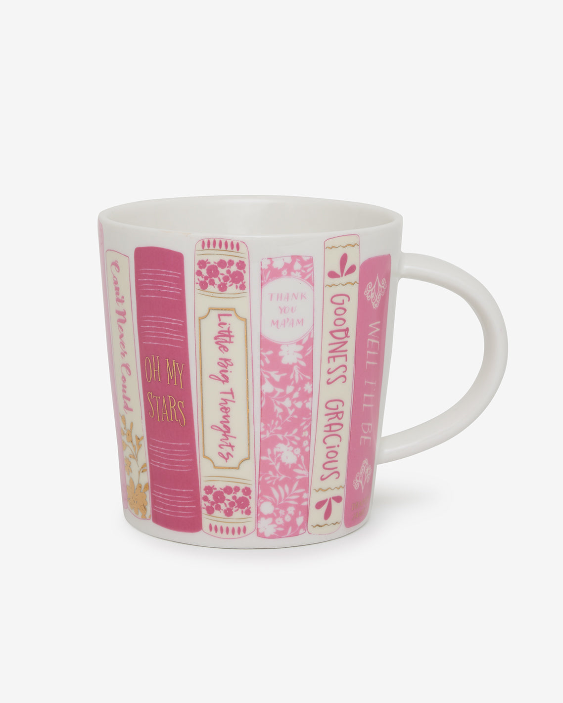 Draper James Pink Book Stack Mug | Literary Coffee Mugs by Draper James