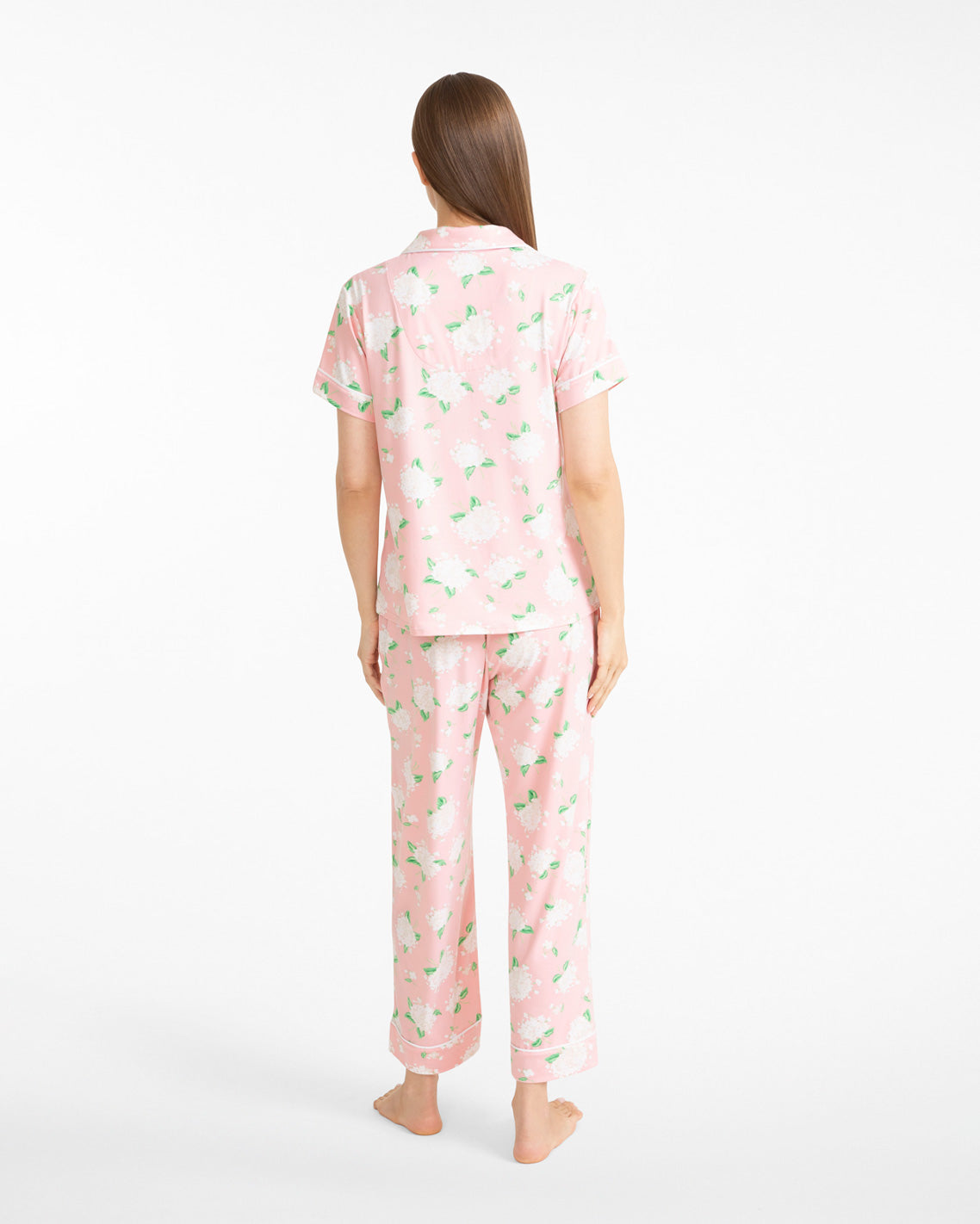 Draper James Pink Multi Linda Pajama Set in Hydrangeas