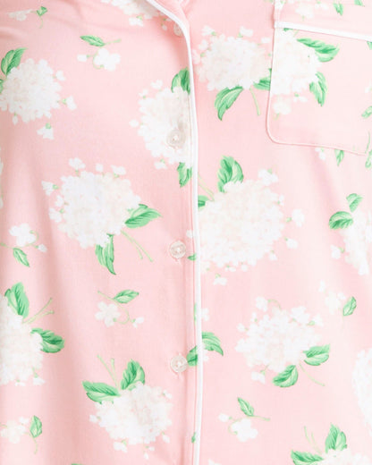 Draper James Pink Multi Linda Pajama Set in Hydrangeas