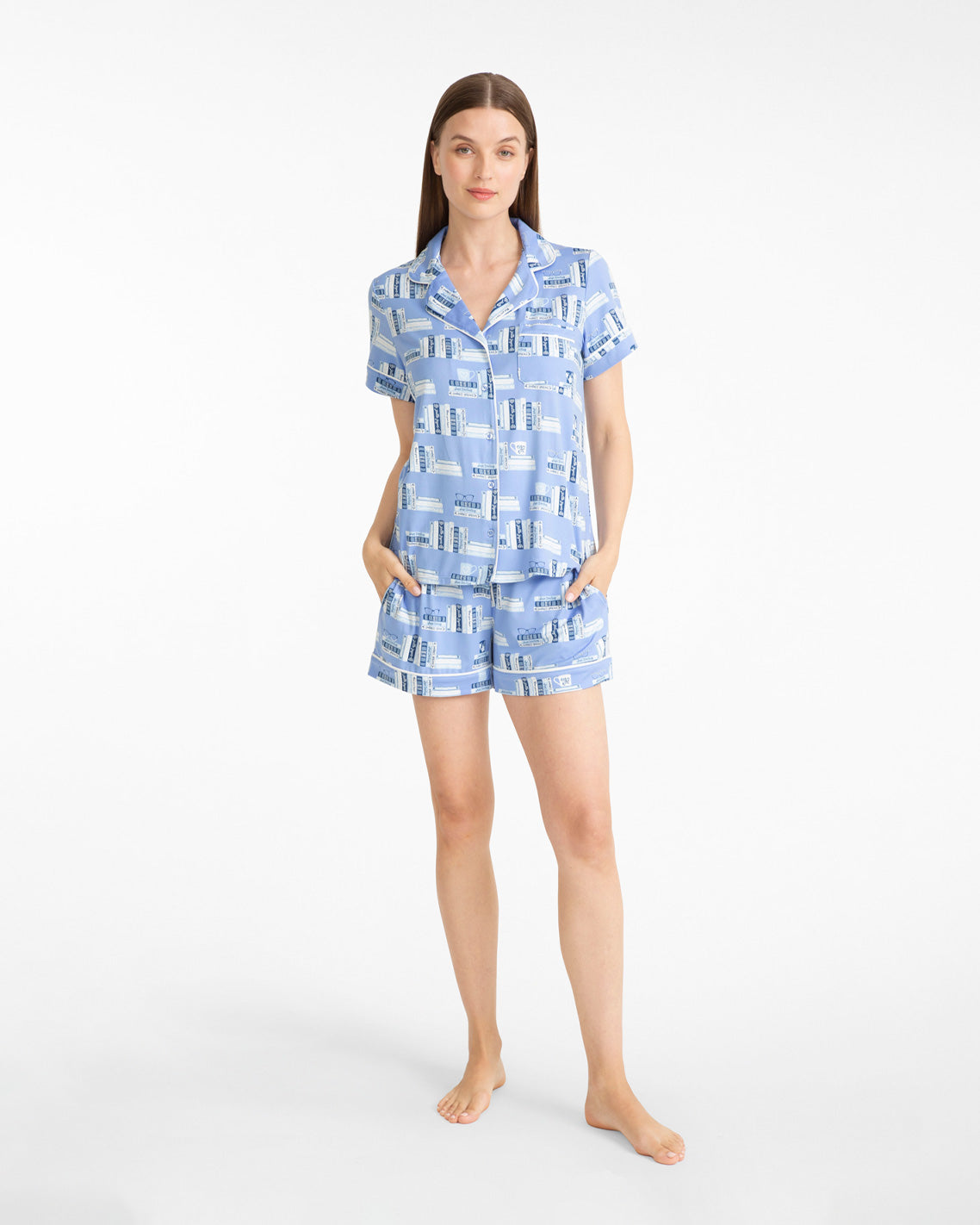 Draper James Blue Multi Sara Pajama Set in Bookstack