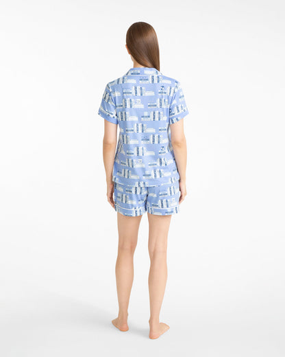 Draper James Blue Multi Sara Pajama Set in Bookstack