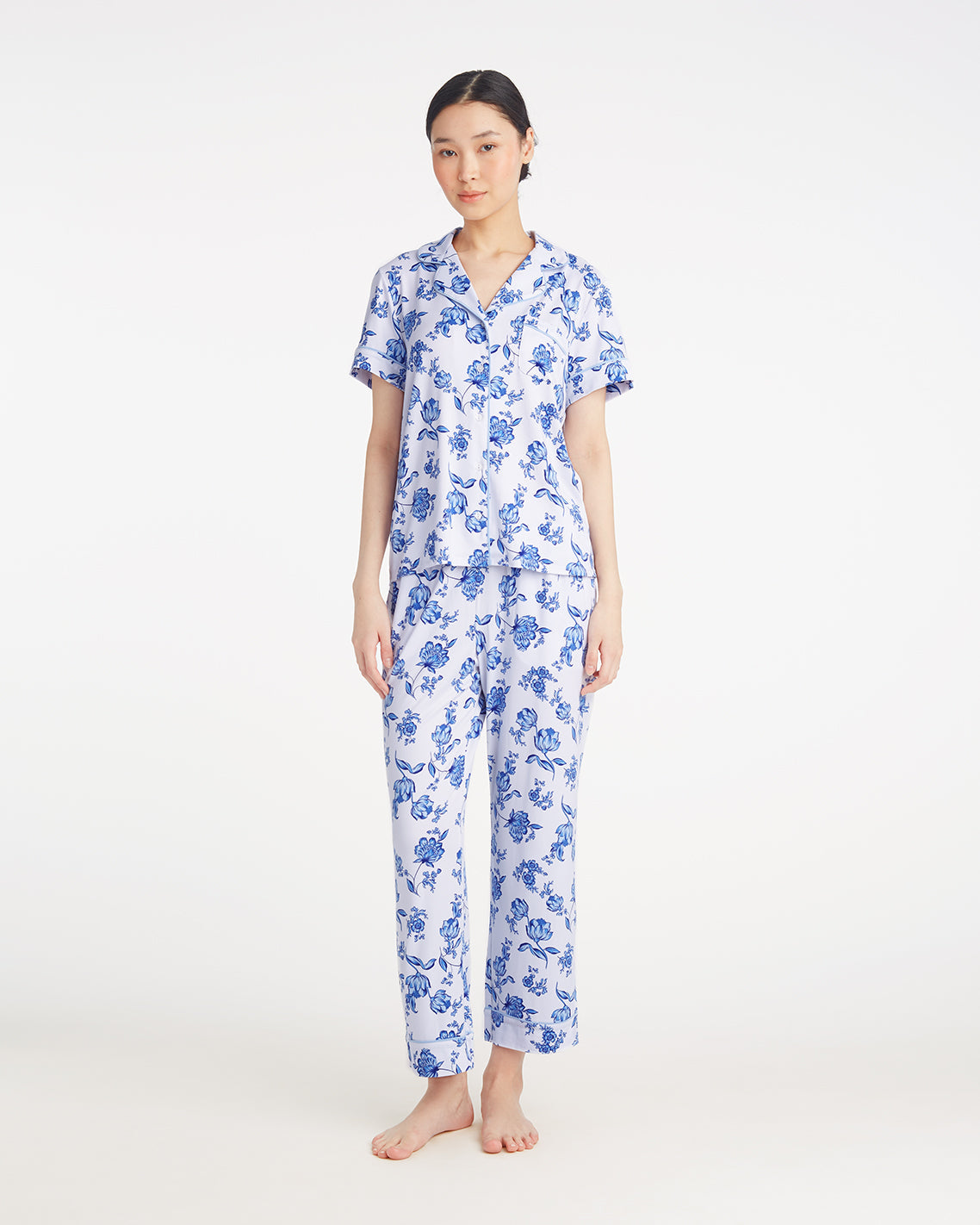 Draper James Magnolia Toile Linda Pajama Set in Magnolia Toile