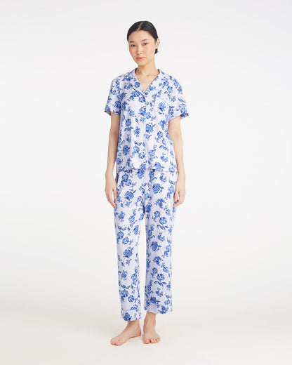 Draper James Magnolia Toile Linda Pajama Set in Magnolia Toile