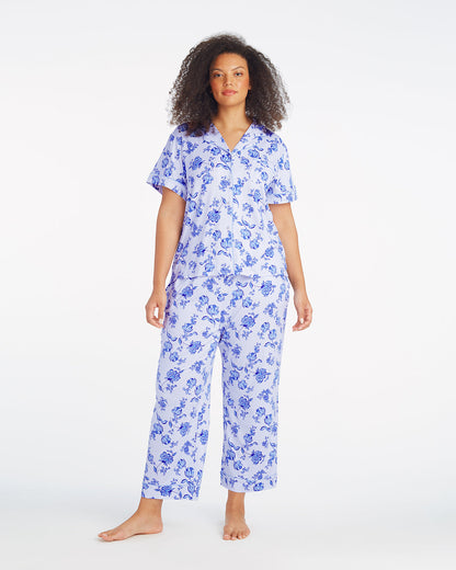 Draper James Magnolia Toile Linda Pajama Set in Magnolia Toile