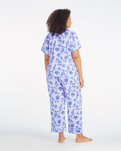 Draper James Magnolia Toile Linda Pajama Set in Magnolia Toile