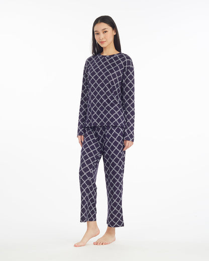 Draper James Vine Lattice Amelia Pajama Set in Vine Lattice