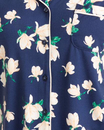 Draper James Nassau Navy Multi Sara Pajama Set in Navy Magnolia