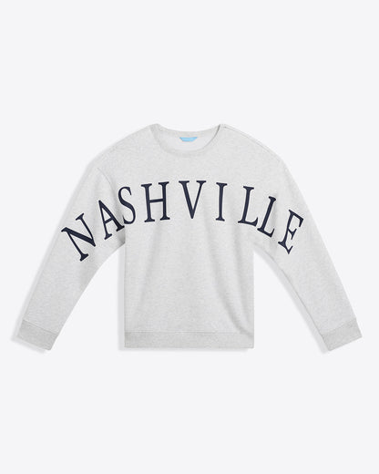 Draper James Grey Nashville Crewneck Sweatshirt in Grey